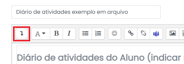 Botão de opções avançadas
