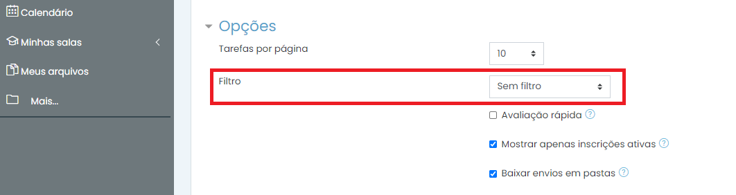 Opções