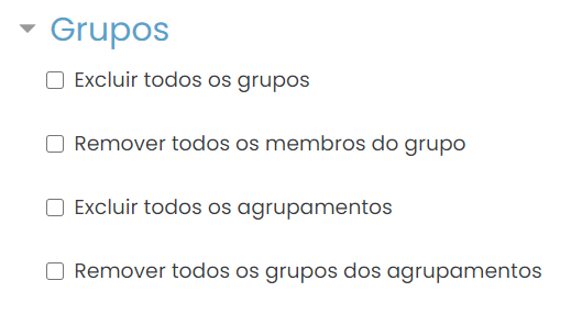 Remover membros ou grupos